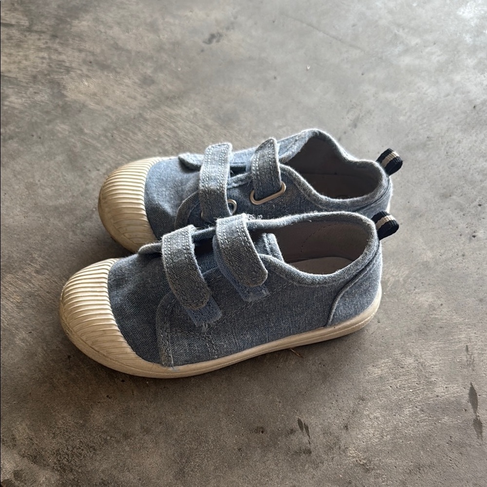 Kids Blue Velcro Sneakers